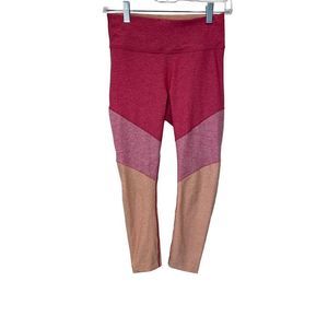 Like new Outdoor Voices pink color block leggings